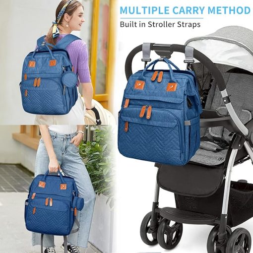 Biggest Mommy Diaper Bag Backpack Blue Sale_4