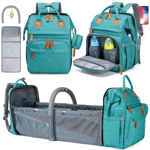 Turquoise Diaper Bag Backpack