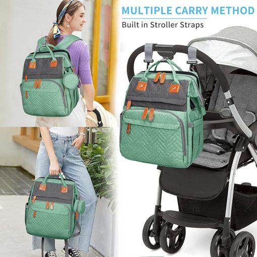 Best Mommy Diaper Bag Backpack Green Sale_4